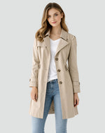 Nora Tailored Classic Mid-Length Trench Coat