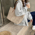 Leonie Minimalist Faux Leather Tote Bag
