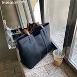 Leonie Minimalist Faux Leather Tote Bag