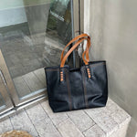 Leonie Minimalist Faux Leather Tote Bag