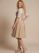 Clara Knee-Length Lace-Up Dirndl with Lace Blouse