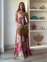 Clara Strapless Floral Maxi Wedding Guest Dress
