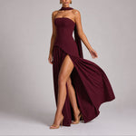 Charlotte Strapless Maxi Dress with Scarf