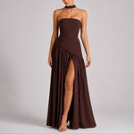 Charlotte Strapless Maxi Dress with Scarf