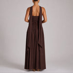 Charlotte Strapless Maxi Dress with Scarf