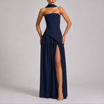 Charlotte Strapless Maxi Dress with Scarf