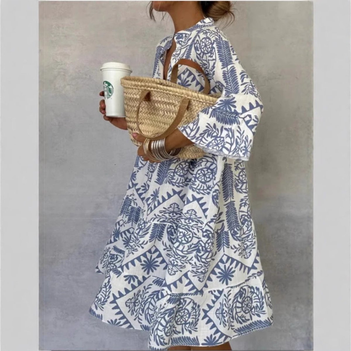 Mia Floral Relaxed Fit Tunic Dress