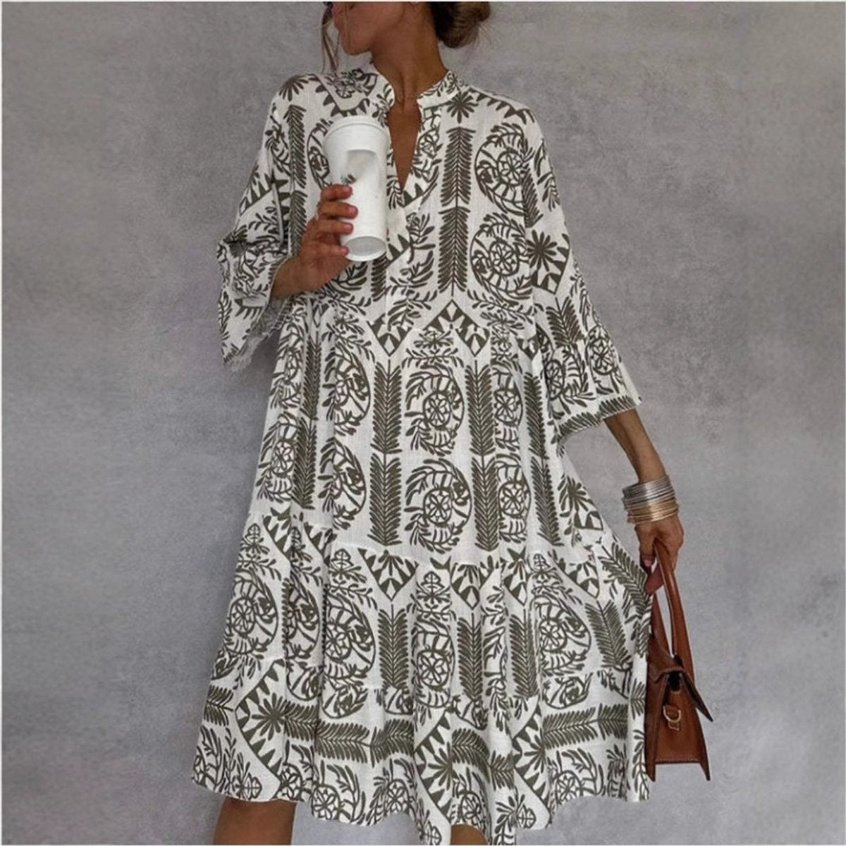 Mia Floral Relaxed Fit Tunic Dress