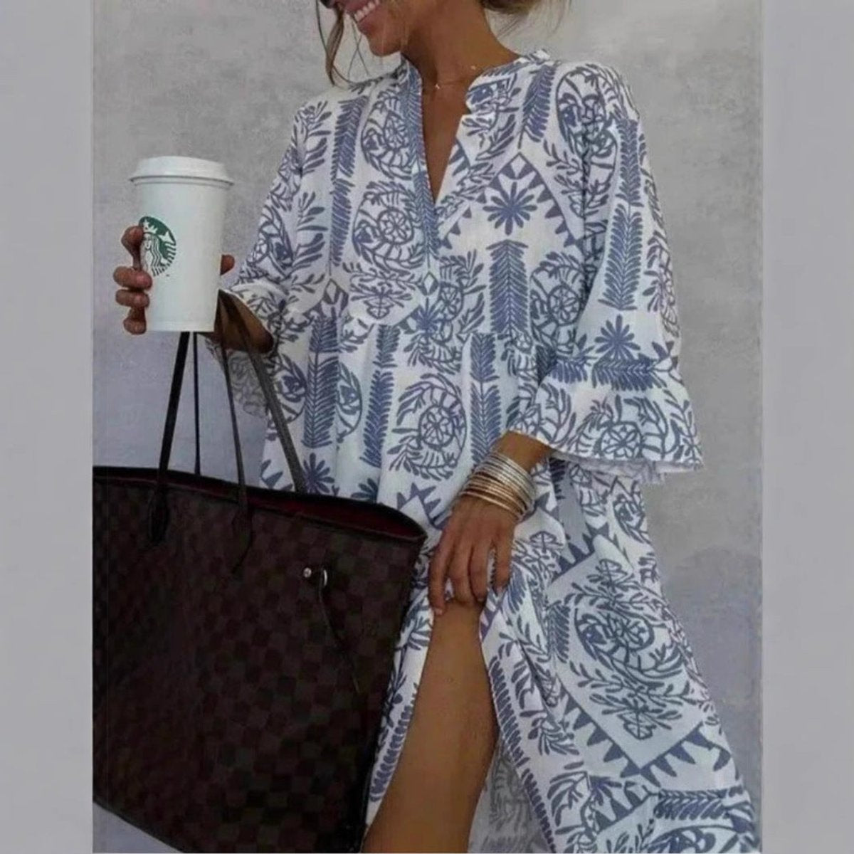 Mia Floral Relaxed Fit Tunic Dress