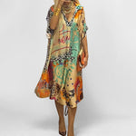 Marie Flowy Graphic Print V-Neck Tunic