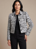 Frieda Tweed Long-Sleeve Blazer Wide-Leg Pants Set