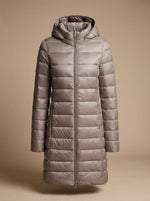 Nora Ultralight Long Hooded Puffer Jacket