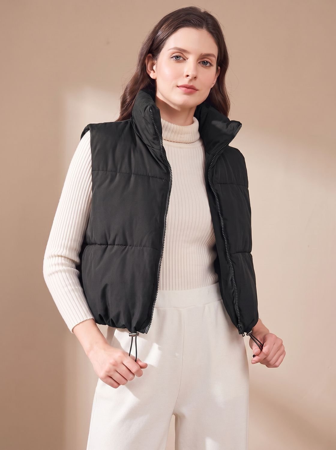 Annika Ultralight Cropped Puffer Vest