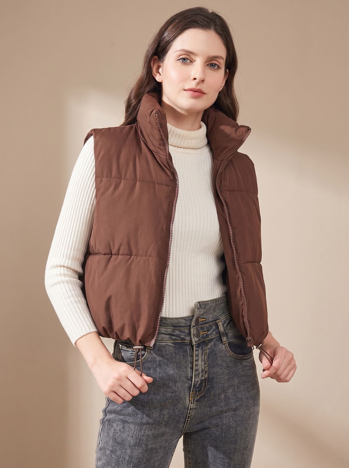 Annika Ultralight Cropped Puffer Vest