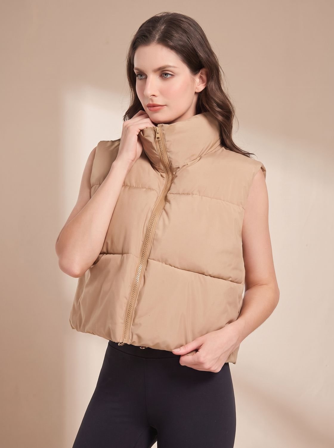Annika Ultralight Cropped Puffer Vest