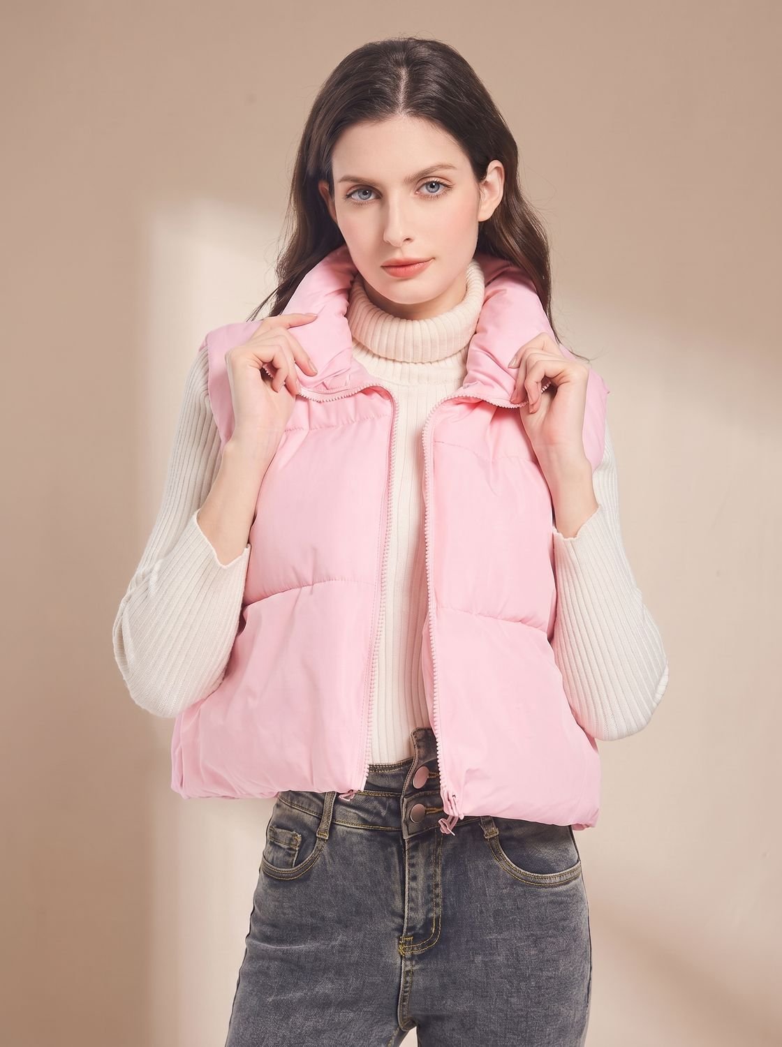 Annika Ultralight Cropped Puffer Vest