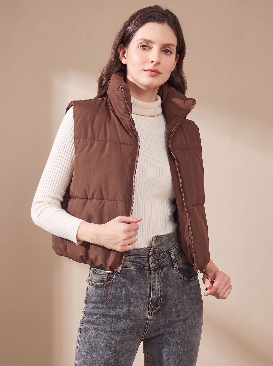 Annika Ultralight Cropped Puffer Vest