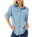 Sophie UPF 50 Roll-Sleeve Safari Hiking Shirt