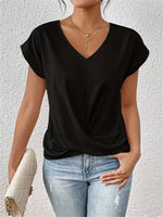 Sophie V-Neck Twist-Front Tee