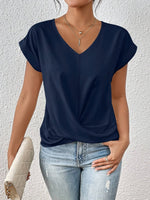 Sophie V-Neck Twist-Front Tee