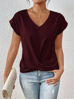 Sophie V-Neck Twist-Front Tee