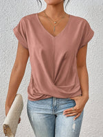 Sophie V-Neck Twist-Front Tee
