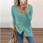 Amelie V-Neck Button-Front Cardigan