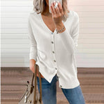 Amelie V-Neck Button-Front Cardigan