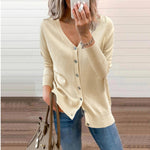 Amelie V-Neck Button-Front Cardigan