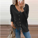 Amelie V-Neck Button-Front Cardigan