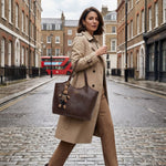 Mia Vegan Leather Tote Bag with Plush Charm