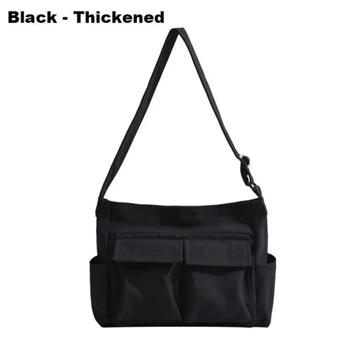 Emilia Vintage Canvas Tote Bag with Side Pockets