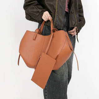 Marlene Vintage Faux Leather Large Tote Bag