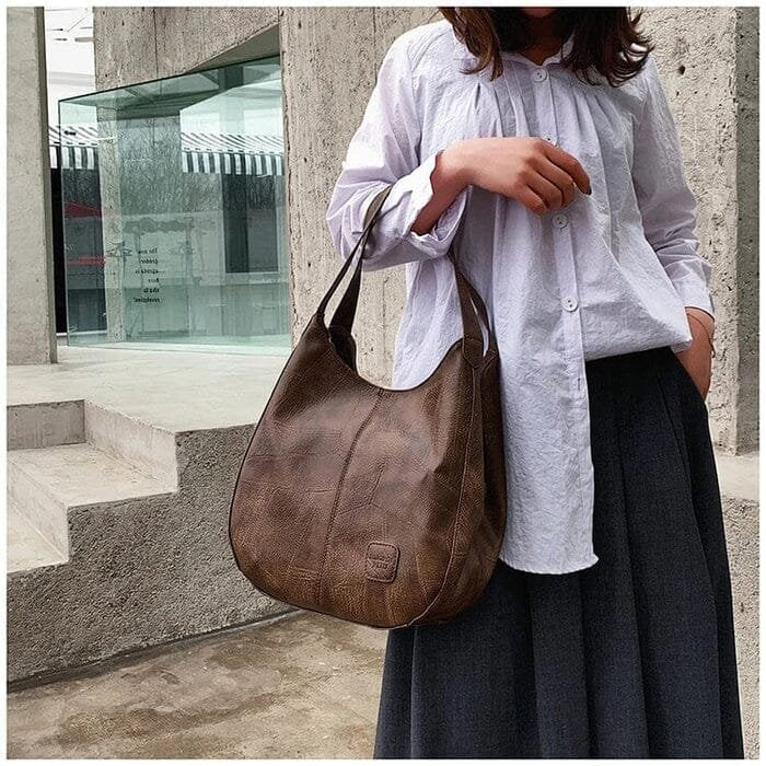 Lena Vintage Leather Hobo Bag