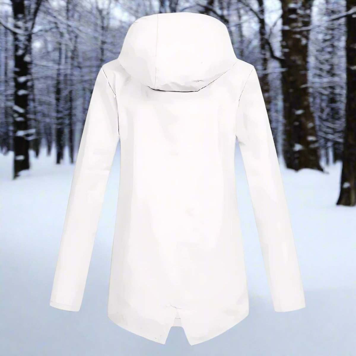 Emilia Hooded Rain Jacket with Zip Pockets
