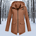 Emilia Hooded Rain Jacket with Zip Pockets