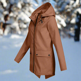 Emilia Hooded Rain Jacket with Zip Pockets