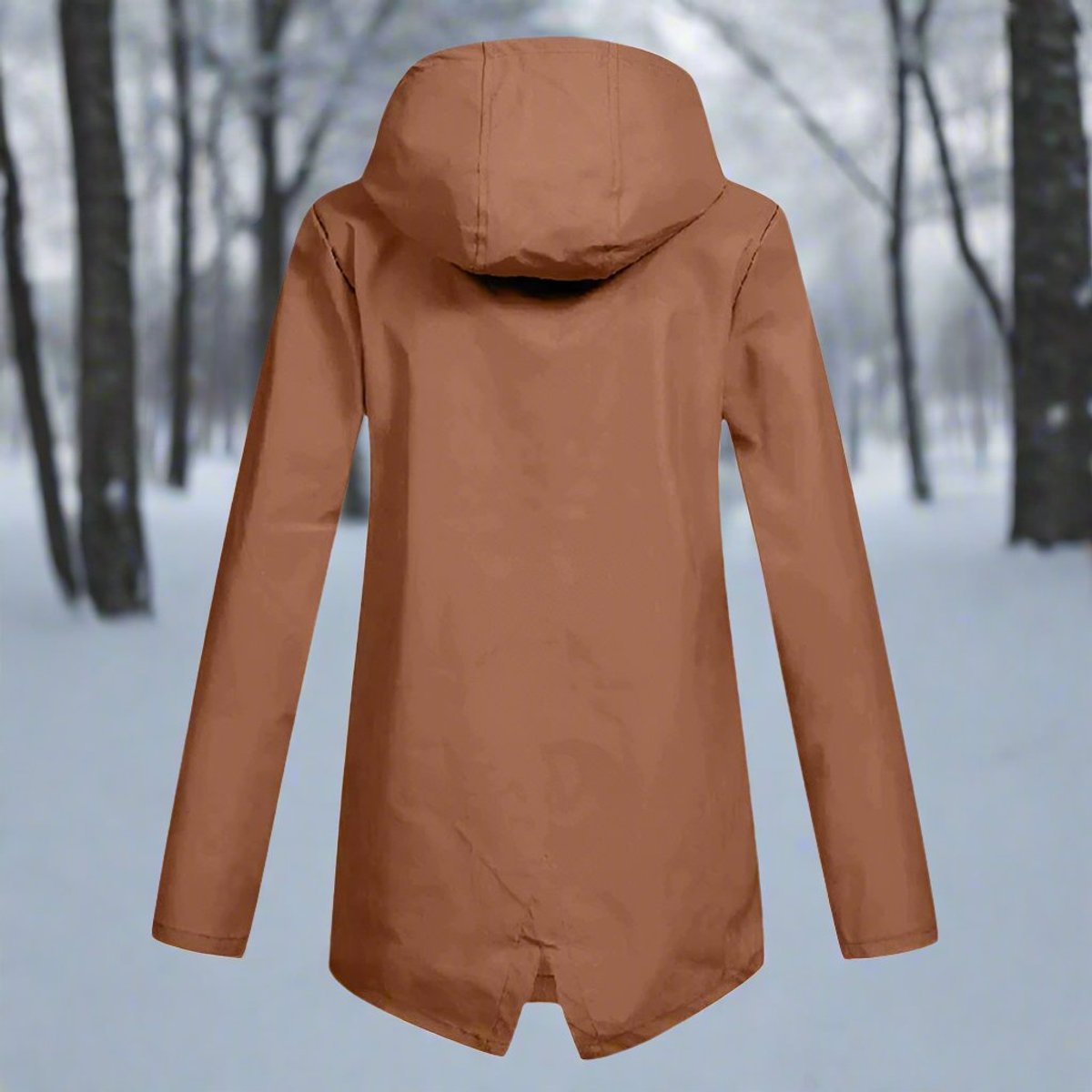 Emilia Hooded Rain Jacket with Zip Pockets