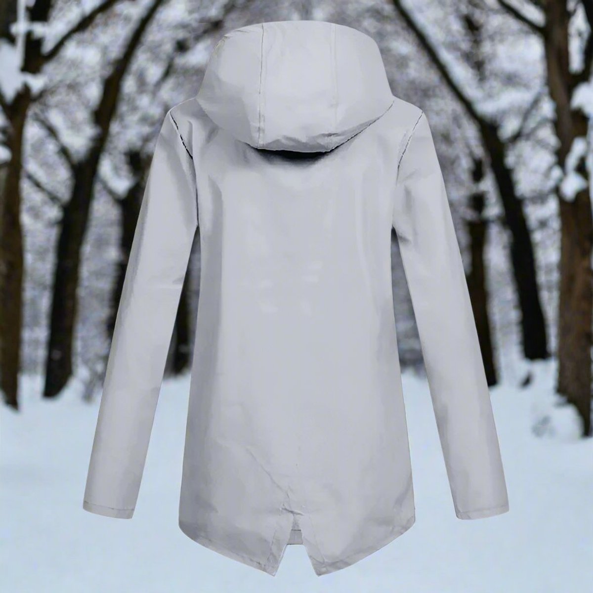 Emilia Hooded Rain Jacket with Zip Pockets