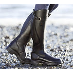 Johanna Waterproof Knee-High Leather Boots with Buckle