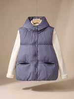 Leonie Hooded Padded Snap Vest