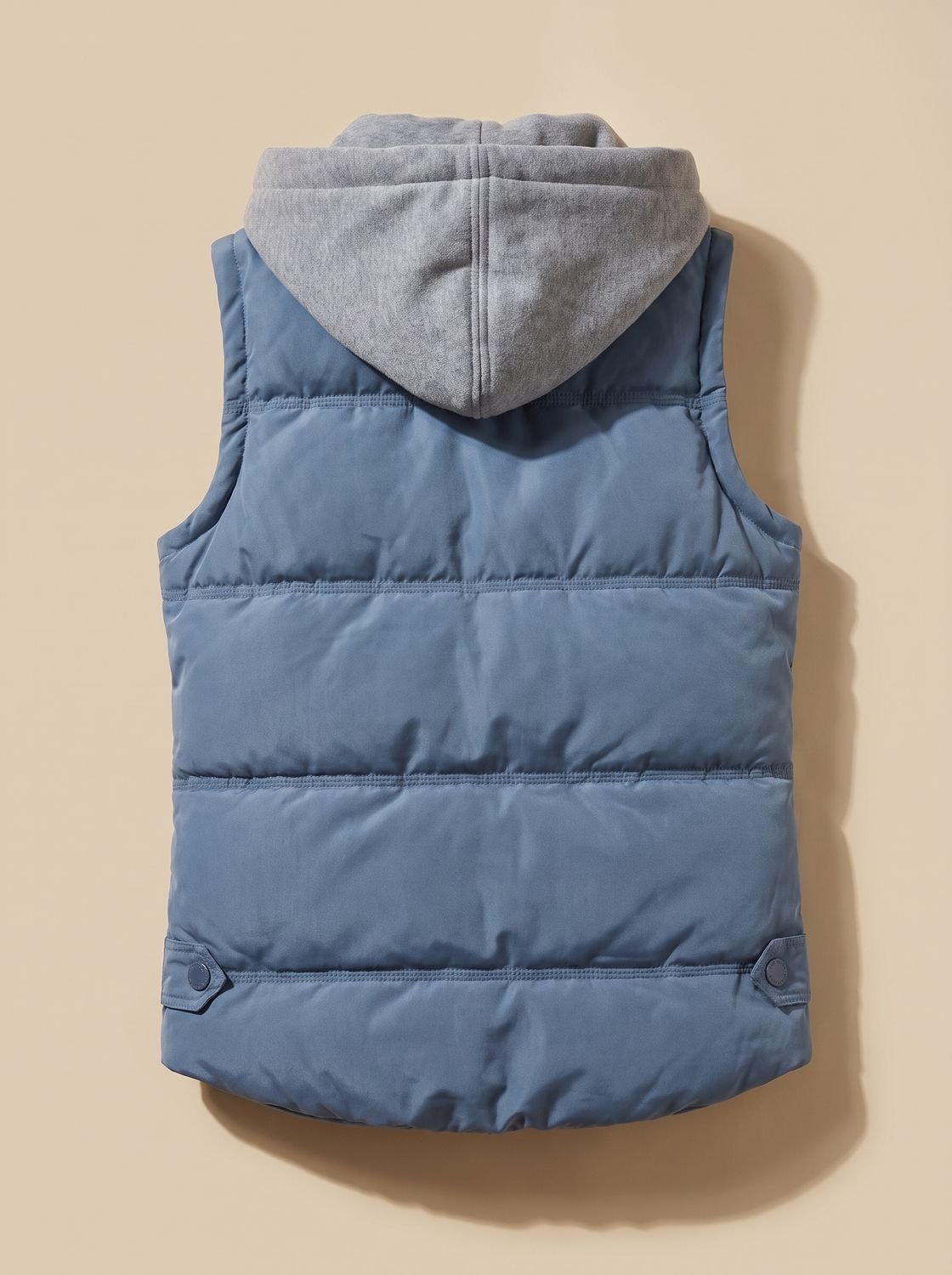 Charlotte Contrast-Hood Padded Vest