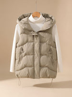 Annika Padded Hooded Zip-Pocket Vest