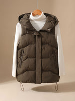 Annika Padded Hooded Zip-Pocket Vest