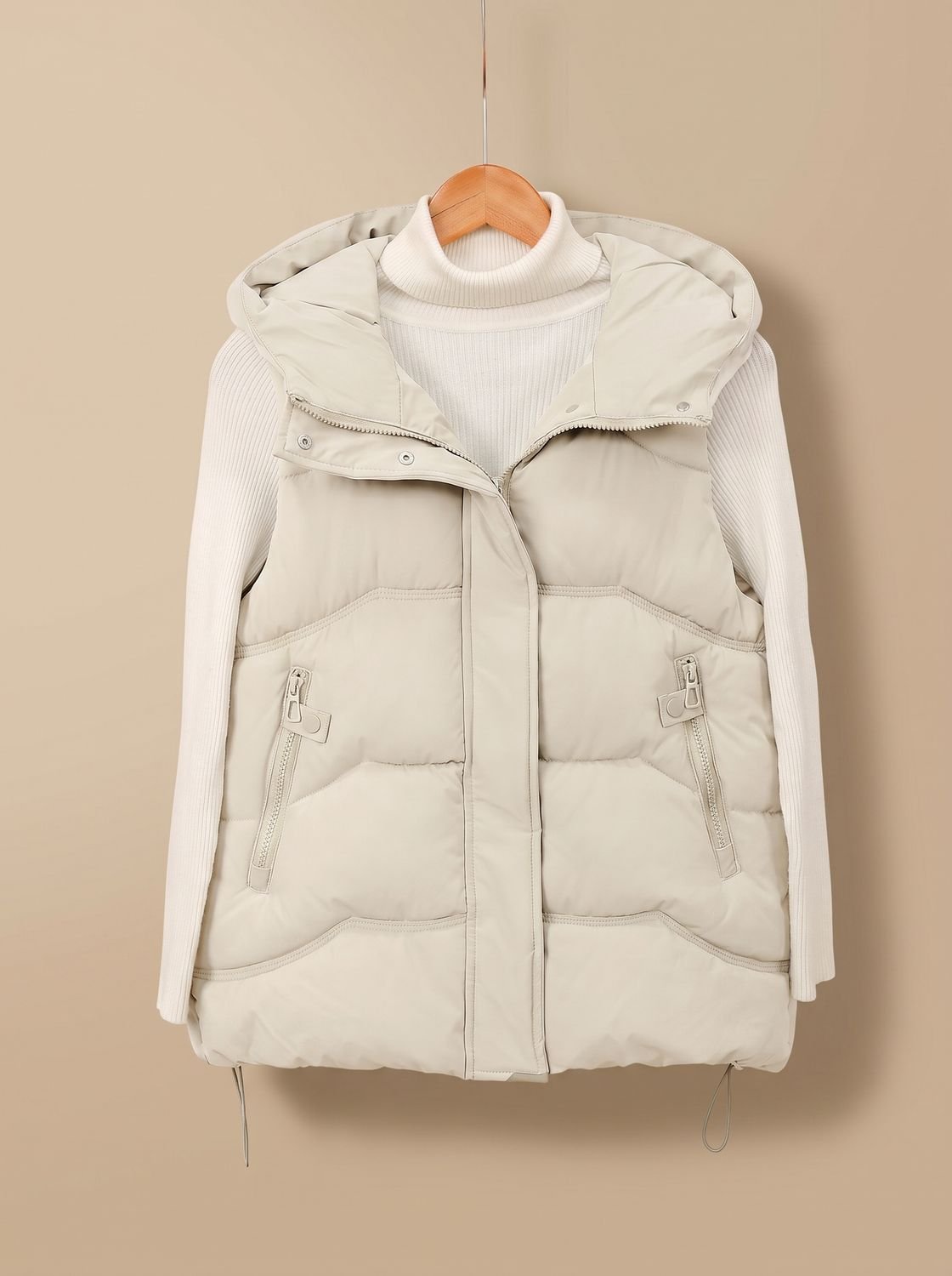 Annika Padded Hooded Zip-Pocket Vest