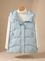 Annika Padded Hooded Zip-Pocket Vest
