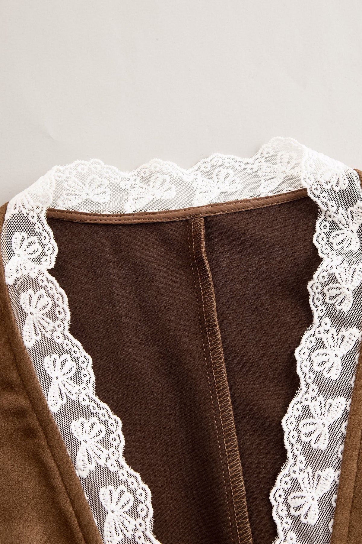 Charlotte Western Lace Blouse with Tailored V-Neck