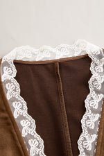 Charlotte Western Lace Blouse with Tailored V-Neck