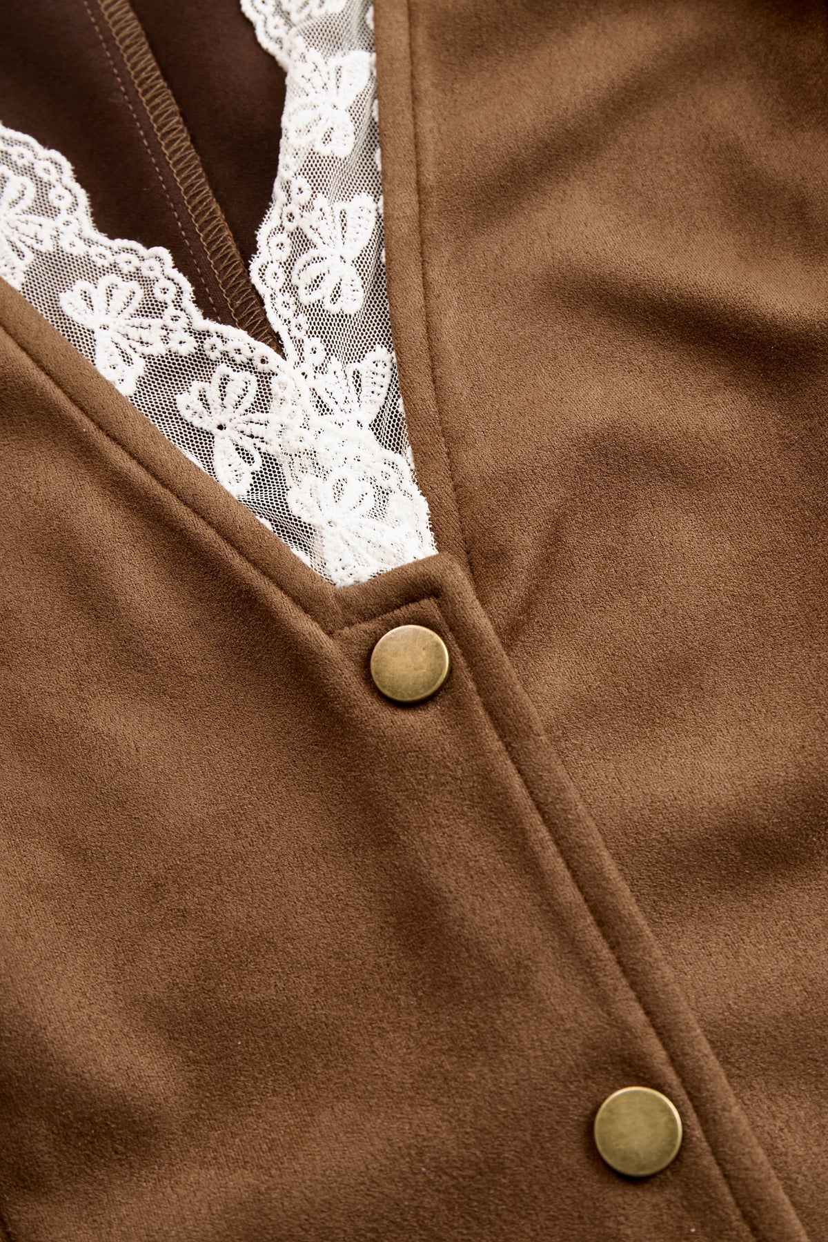 Charlotte Western Lace Blouse with Tailored V-Neck