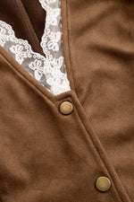 Charlotte Western Lace Blouse with Tailored V-Neck